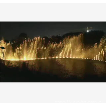 Large Colorful Musical Dancing Fountain in Large Lake